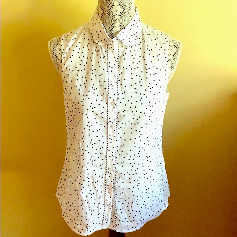 Jacob ladies retro polkadot sleeveless blouse